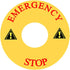 Emergency Stop Warning Sign Equipment, Emergency Stop Label Sticker, 10 Pcs Caution Safety Decals
