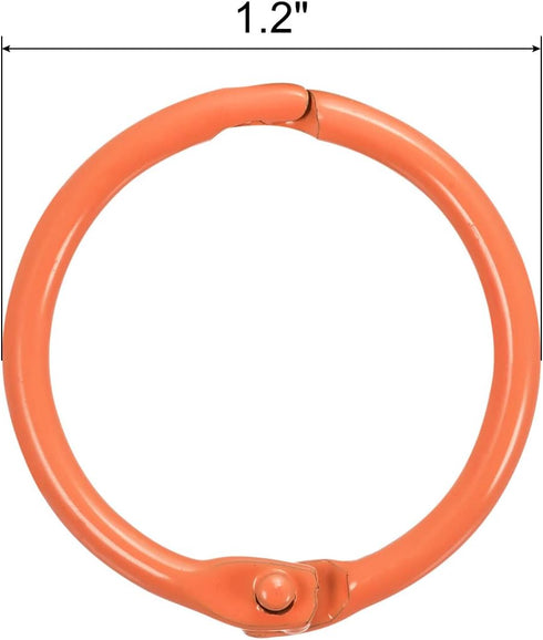 uxcell Loose-Leaf Binder Rings, 30mm/1.2 inch Metal Book Ring Key Holder for Home, Office Supplies, 36 Pack