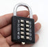 ZENG 10-Digit Push Button Padlock, Unchangeable 5-Digit Combination Lock with Hardened Steel Shackle, Black 2 Pack