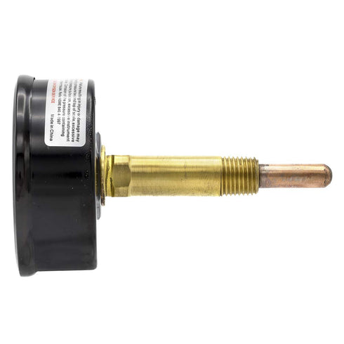 PIC Gauges TRI-RC-254R2.95-D Commercial Tridicator, 2-1/2" Dial, 1/4" Male NPT, 0/75 psi Range, Black Steel Case