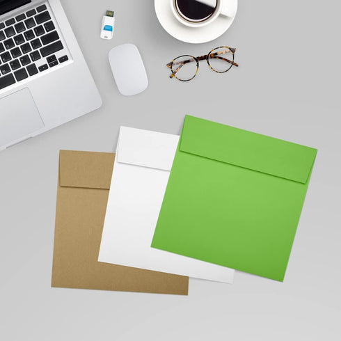 LUXPaper Square Invitation Envelopes | 80lb. Text | Limelight Green | 6" x 6" | 250 Qty