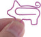 EORTA 50 Pieces Paperclips, Pink Pigs Shaped Metal Clips, Cute Cartoon Animals for Bookmarking, Scrapbooking