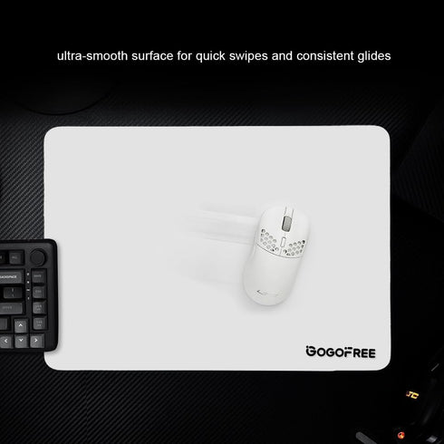 WIYIXI (15.7'' 11.8'') Glass Gaming Mouse Pad, Professional Esport Tempered Glass Mouse Pad Ultra-Smooth Micro-Etched
