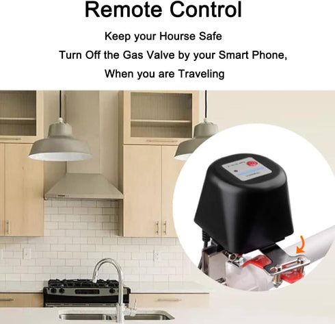 Zigbee Smart Water/Gas Valve Shutoff Manipulator, Domotique Valve Controller Compatible with Alexa, Google Assistant