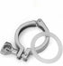 mengjiangli 50.5/64mm 304 1Pc(K 106mm) Tri Clover Clamp Sanitary Pipe Clamp with Gasket for Home Brewing Dairy