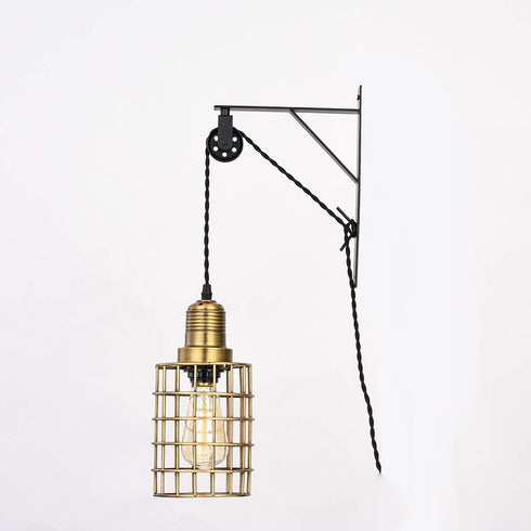 Set 2 Topotdor Wall Mount Bracket and Pulley of for Vintage Farmhouse Hanging Lighting DIY Industrial Pendant Light