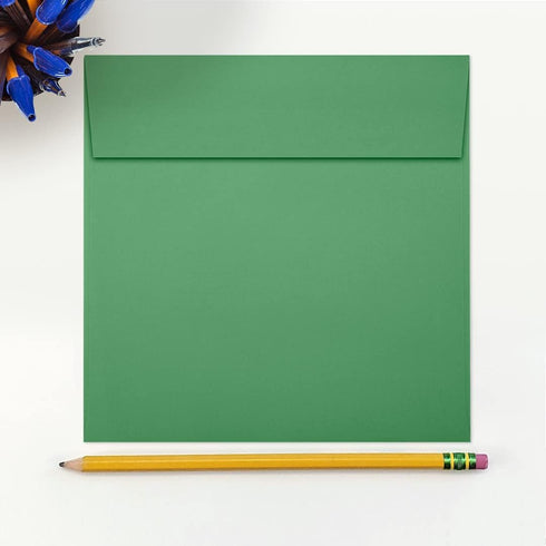 LUXPaper Invitation Envelopes Square | Peel & Press | 6 1/2" x 6 1/2" | Holiday Green | 80lb. Text | 50 Qty