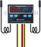Digital Dual Temperature Controller 120V, Fahrenheit Thermostat 10A with 2 Waterproof Probes, Heating Cooling Switch