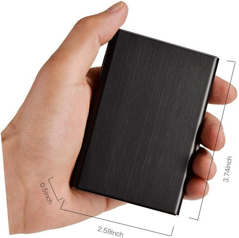 EASTNIGHTS RFID Credit Card Holder, Stainless Steel Wallet for Women and Men, 5PCS Card Slots