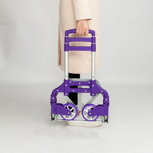WISLAS 200 lbs Folding Hand Truck Dolly, Capacity Dolly Cart, Aluminum Portable Foldable Hand Cart with Retractable