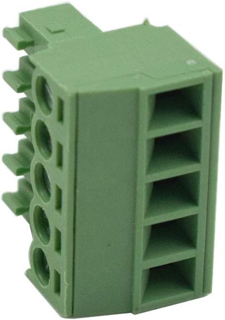 5-Pin 300V KF2EDGK 3.5mm Pitch PCB Screw Terminal Block Connector Green - (20 Pcs)