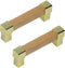 IBOWZ Kitchen Cupboard Handle 2 Pieces Drawer Handle Solid Wood Handles Base Made