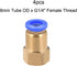 uxcell Push to Connect Tube Fitting Adapter, 8mm Tube OD x G1/4 Female Straight Pneumatic Connector, 4pcs