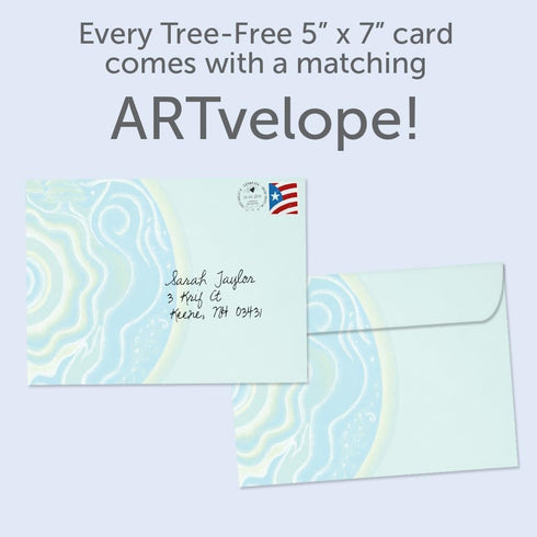 Tree-Free Greetings Holiday Note Cards and Envelopes, Winter Card Set, 5 x 7 Inch, 10 Cards