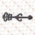 10.9 Inch False/Faux/Dummy (2 Pack, Adonai Hardware Izehar Heavy Duty Antique Cast Iron Strap Hinge Fronts Black Powder