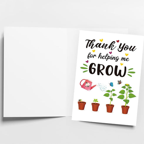 Jyvaxi Sweet Thank You Card for Teacher Teacher Appreciation Card Teacher's Day Gift Ideas Funny Thank You Cards