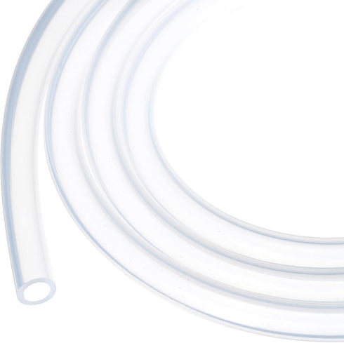 10ft 1/4" ID x 3/8" OD Clear Silicone Tubing, Industrial Plastic Tubing for Pump Siphoning Draining