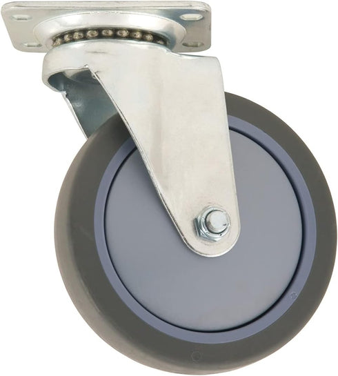 Titan 5" Gray Thermoplastic Rubber (TPR) Swivel Caster, 350-lb. Capacity