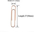 HAHIYO Paper Clips Large Sturdy 2 inches Length 70 Pack Paperclips Heavy Duty Tight Grip Rust Proof Reusable Metal Bright Rose Gold for Home Office School by HAHIYO