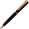 Monteverde Impressa Ballpoint Pen, Black with 18 Karat Rose Gold Trim, Refillable, Luxury Writing Instrument