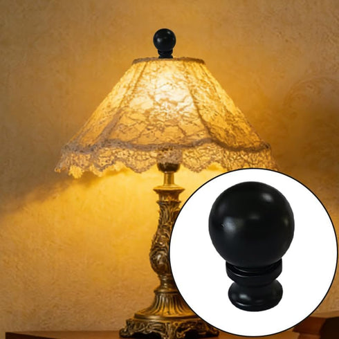 GUQIANLU 2 1/4-28Thread PCS Lamp Finials,Decorative Metal Lamp Shade Screw Cap with for Table and Floor Lamps, Screw On