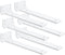 Floating Shelf Brackets 8 inch 6 Pack L Brackets for Shelves White