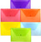 JAM PAPER Plastic Envelopes with Snap Closure - Assorted Colors - Legal Booklet - 9 3/4 x 14 1/2 - 6/Pack