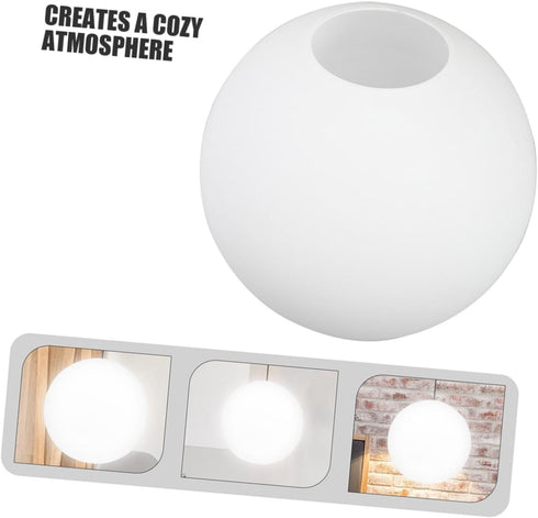 80mm ABOOFAN Frosted Glass Globe Lamp Shade round Ball Diameter Replacement Lampshade for Ceiling Fan Pendant Light