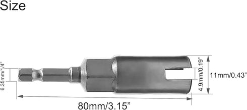 11mm Power Wing Nut Driver Set, Slot Wing Nuts Drill Bit Socket Wrenches Tools Set, 1/4" Hex Shank Drills Bits for Panel Nuts Screws, Screw Hole, C-hook Bolt - 2PCS