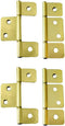 QCAA Flag Three Leaf 3-1/2" Bifold Shutter Hinge for Non-Mortise Cabinet Hardware,