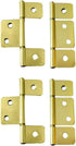 QCAA Flag Three Leaf 3-1/2" Bifold Shutter Hinge for Non-Mortise Cabinet Hardware,