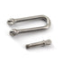 M6 Long D Ring Shackle 304 Stainless Steel Anchor Shackle with Screw Pin for Material Handling, Rigging Accessories