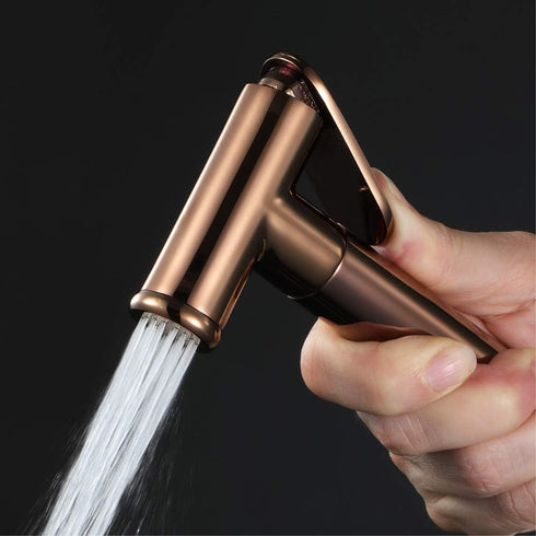 ZLOCYIVHE Set Handheld Bidet Sprayer for Toilet Cloth Diaper Sprayer Brass Rose Gold Portable Cloth Diaper Wash Shower