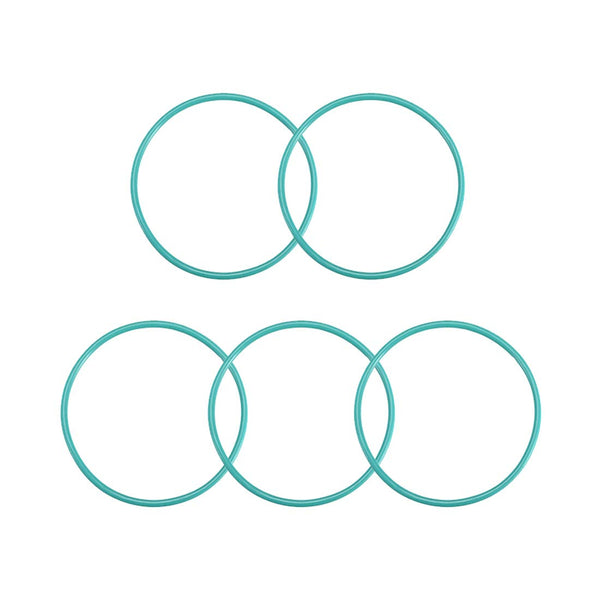uxcell Fluorine Rubber O-Rings, Green, Pack of 5, 55mm OD, 50.2mm ID, 2.4mm Width FKM Seal Gasket for Plumbing Machinery