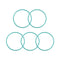 uxcell Fluorine Rubber O-Rings, Green, Pack of 5, 55mm OD, 50.2mm ID, 2.4mm Width FKM Seal Gasket for Plumbing Machinery