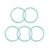 uxcell Fluorine Rubber O-Rings, Green, Pack of 5, 55mm OD, 50.2mm ID, 2.4mm Width FKM Seal Gasket for Plumbing Machinery