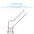 Stonylab Angled Glass Adapter, Borosilicate Glass Pour Out Adapter with 14/20 Standard Inner Joint