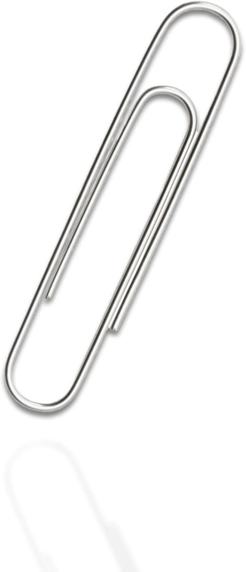 School Smart Smooth Paper Clip, 1-1/4 Inches Silver, Pack of 100