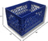 Intertrans 19x13x11 6 24 Authentic Gallon Quart Rectangular Dairy Milk Crate (YELLOW)