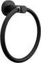 NearMoon Bath Towel Ring, Modern Round Hand Towel Holder for Bathroom, Wall Mounted (Matte Black)