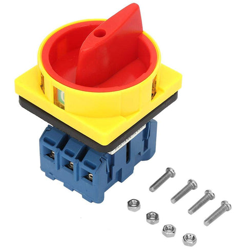 Load Circuit Breaker Switch, 25A/32A 3-Pole Rotary Cam On-Off Power Switch for Industrial Use, 32A Circuit Breaker