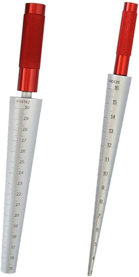 Noteflora 1Pcs 1-6.5mm 30-45mm 0.1mm Scale(1-6.5mm) Stainless Aperture Ruler Taper Gauge, Conical Feeler Gauge Taper