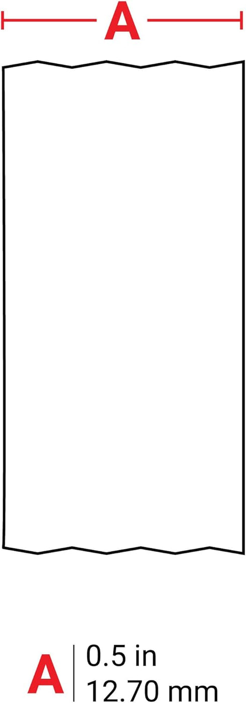 Brady Authentic M21-500-461 Extreme-Temp Resistant Label for Lab and Asset Tracking, Black on White, .5" W, 21' L