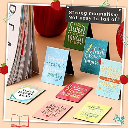 Zonon Teacher Bookmarks, Magnetic Bookmarks for Women, Teacher Appreciation Gifts in Bulk, 72 Pcs Page Clips