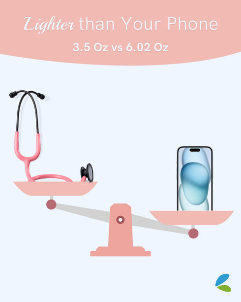 FriCARE Lightweight Stethoscope for Nurse Medical Students, Classic Home Health Diagnostic Kit, Lifetime Warranty