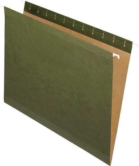 Pendaflex 415215 Hanging File Folders, No Tabs, Letter Size, Green