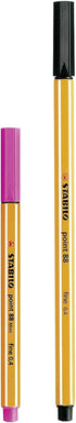 STABILO Fineliner point 88 MINI, Wallet of 12, Assorted Colors
