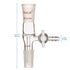 stonylab Borosilicate Glass Vacuum Flow Control Adapter with Standard 24/40 Joint and Side PTFE Stopcock