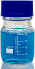 Karter Scientific 100ml Glass Round Media Storage Bottles with GL45 Screw Cap, Borosilicate Glass, Pack of 4