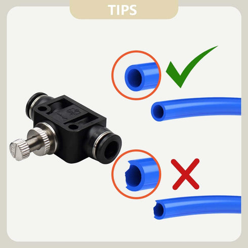 3 Pcs 8mm Tube OD Air Flow Control Valve, Pneumatic Speed Control Flow Controller Regulator Valve